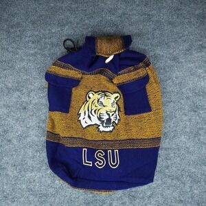 LSU Tigers Hat Cap Strap Back Purple Gold NCAA College Football Backpack Bag 90s